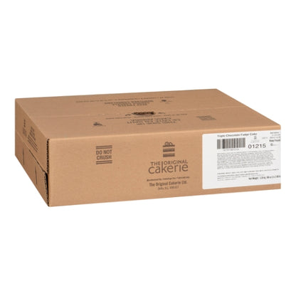 The Original Cakerie 12" x 16" Triple Chocolate Single Layer Fudge Cake, 2 x 94 oz Case - Bakery & Desserts