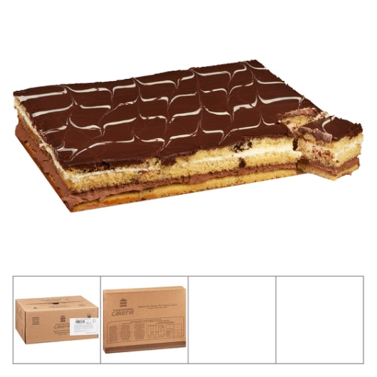 The Original Cakerie 12" x 16" Super Size Tuxedo Truffle Mousse Cake, Uncut, 2 x 185 oz Case - Alternate product angle or state