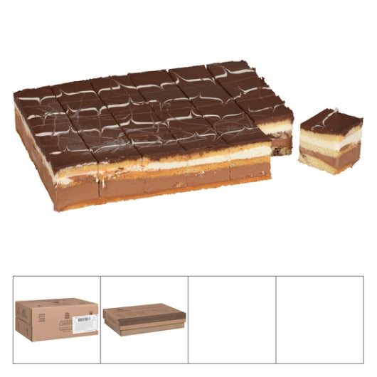 The Original Cakerie 12" x 16" Super Size Tuxedo Truffle Mousse Cake, 24-Cut, 2 x 185 oz Case - Alternate product angle or state