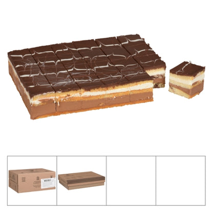 The Original Cakerie 12" x 16" Super Size Tuxedo Truffle Mousse Cake, 24-Cut, 2 x 185 oz Case - Alternate product angle or state