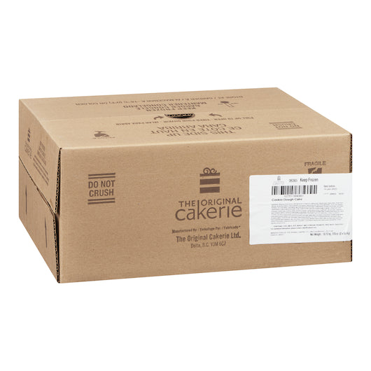 The Original Cakiere 12" x 16" Super Size Cookie Dough Cake, Uncut, 2 x 189 oz Case - GS1 closed shipping case image