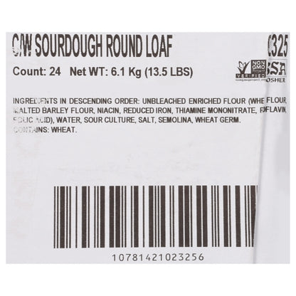 Labrea Bakery Round White Country Sourdough Parbaked Loaf, 1 x 24 x 8 oz Case - DOT product image 8
