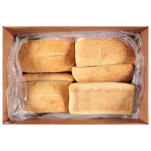 La Brea White Ciabatta Parbaked Loaf, 1 x 20 x 18 oz Case - Breads, Rolls & Buns