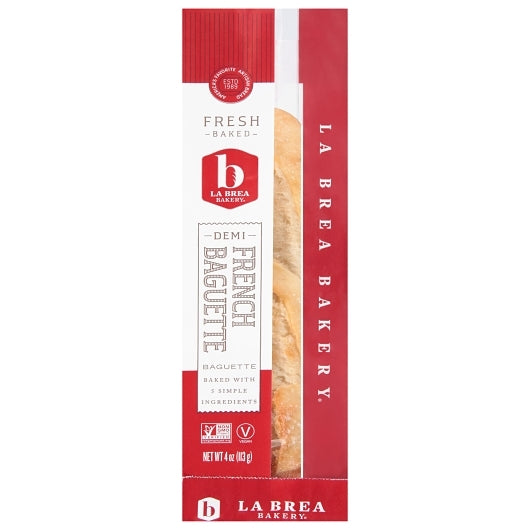 Labrea Bakery Retail French Demi Glace Parbaked Baguette Bread Loaf, 48 x 4.8 oz Case - DOT product image 3
