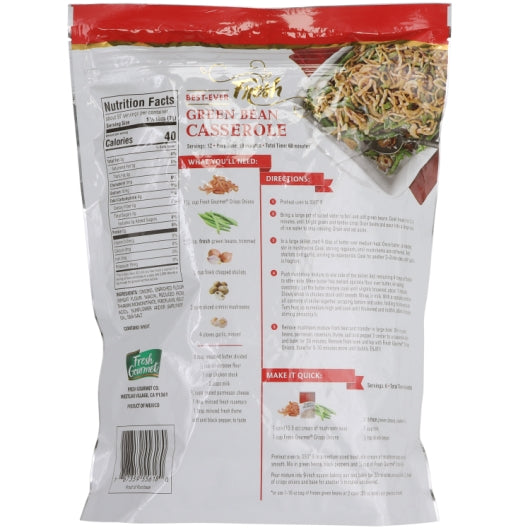 Fresh Gourmet Lightly Salted Crispy Onions Bags, 6 x 24 oz Case - Disposables