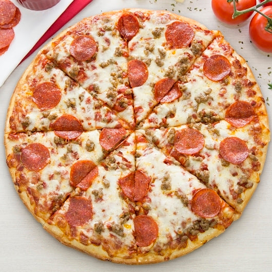 Papas Primos Large SAUSAGE AND PEPPERONI PIZZA, 1 x 6 ct Case - DOT product image 5