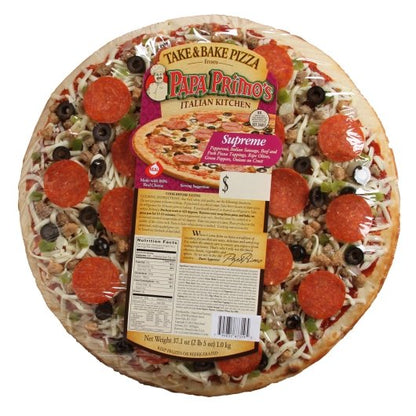 Papas Primos Large SUPREME PIZZA, 6 x 2.3 lb Case - DOT product image 6