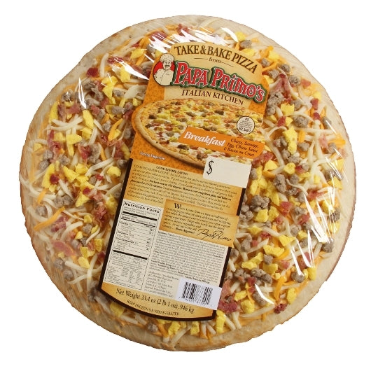 Papas Primos Large BREAKFAST PIZZA, 6 x 33.4 oz Case - DOT product image 6