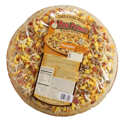 Papas Primos Large BREAKFAST PIZZA, 6 x 33.4 oz Case - DOT product image 6
