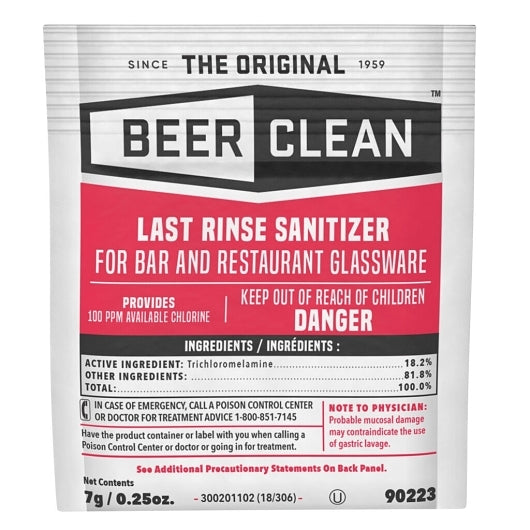 Diversey Beer Clean Last Rinse Sanitizer Powder Pouch, 100 x 0.25 each Case - DOT product image 4