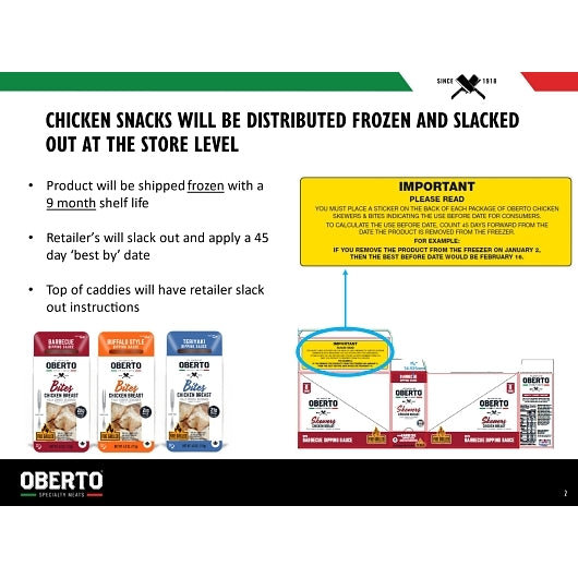 Oberto CHICKEN BITES BBQ, 5 x 6 x 4 oz Case - DOT product image 3