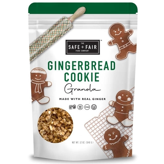 Safe + Fair Gingerbread Cookie Granola, 6 x 12 oz Case - Breakfast Foods