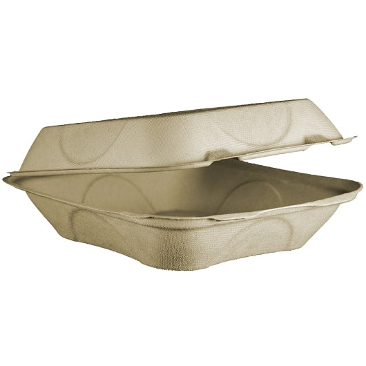 World Centric 8x8x3" Clamshell 1 Compartment, 6 x 50 each Case - Plates Bowls