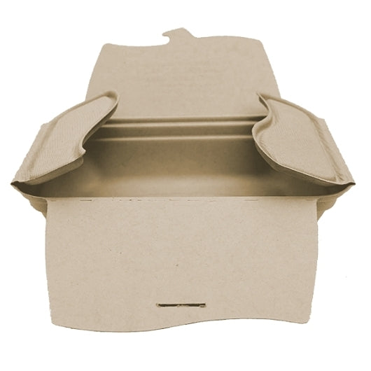 World Centric Flap Container Unbleached Plant Fiber, 4 x 50 each Case - Food Containers & Lids