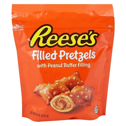Reese's Filled Pretzels With Peanut Butter Filling, 6 x 9 oz Case - Pantry Ingredients
