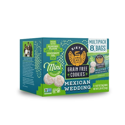 Siete Family Foods Mexican Wedding Cookies, 120 x 0.67 oz Case - Bakery & Desserts