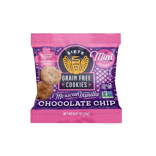 Siete Family Foods Mexican Chocolate Chip Cookies, 120 x 0.67 oz Case - Bakery & Desserts