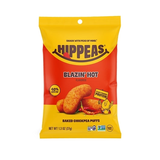 Hippeas Flavor Blast! Blazin' Hot Chickpea Puffs, 12 x 1.3 oz Case - Snacks