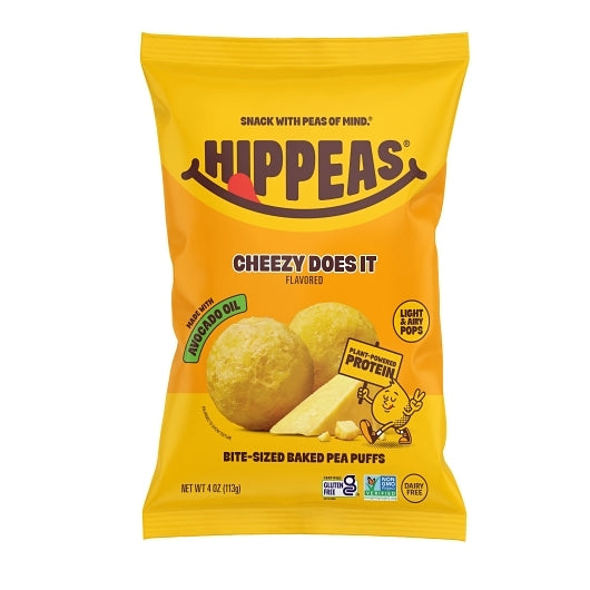 Hippeas Cheezy Cheddar Chickpea Pops, 12 x 4 oz Case - Beans & Legumes - image 2