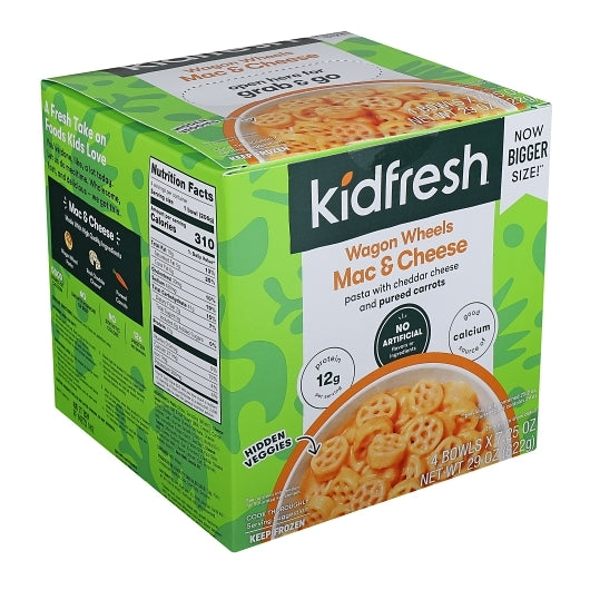 Kidfresh Wagon Wheels Mac & Cheese Cube, 2 x 29 oz Case - Prepared Foods