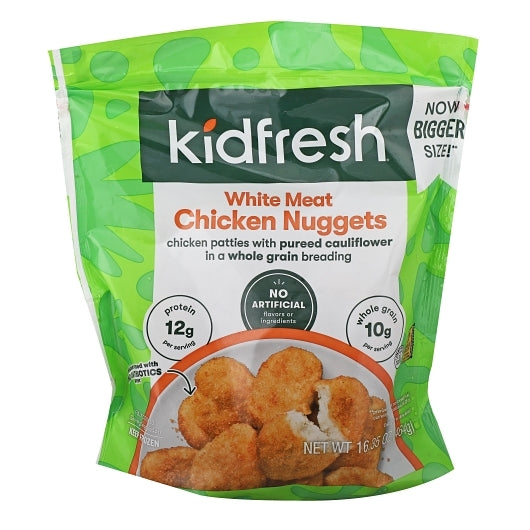 Kidfresh White Meat Chicken Nugget, 6 x 16.35 oz Case - Prepared Foods