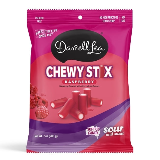 Darrell Lea Fabulicious Raspberry Sour Stix, 8 x 7 oz Case - DOT product image 6