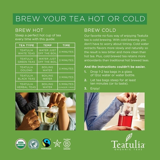 Teatulia Organic Masala Chai Standard Tea Bags, 50 x 1 each Case - Coffee & Tea