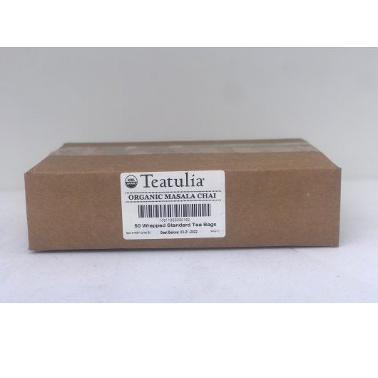 Teatulia Organic Masala Chai Standard Tea Bags, 50 x 1 each Case - DOT product image 7