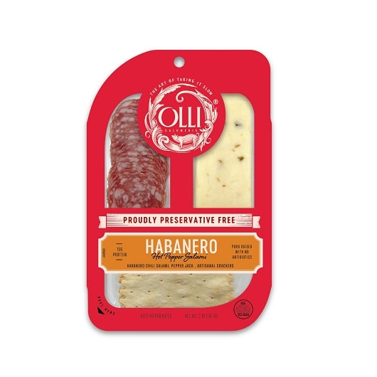Olli Salumeria Habanero Snack Pack, 10 x 2 oz Case - Meat Snacks