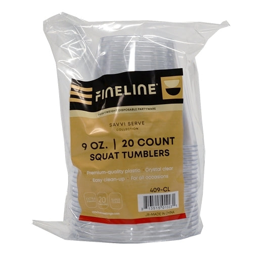 Fineline Settings Hard Plastic Squat Tumbler, 25 x 20 x 500 ct Case - Plates Bowls