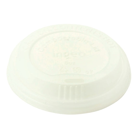 World Centric 8 Ounce CPLA Compostable Cup Lid, 20 x 50 each Case - Food Containers & Lids