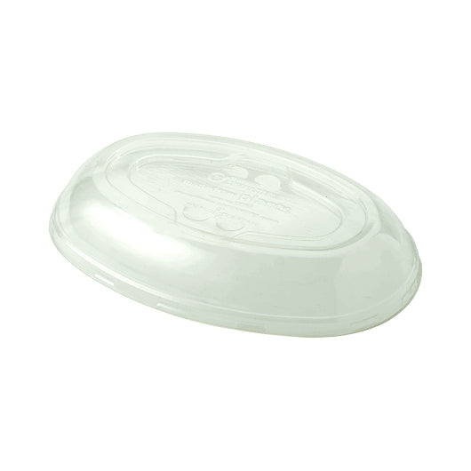 World Centric Ingeo Compostable Burrito Bowl Lid, 6 x 50 each Case - Food Containers & Lids