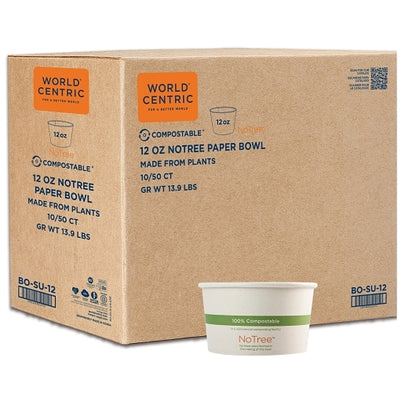 No Tree Paper SUGARCANE BOWL 12 OUNCE, 10 x 50 each Case - DOT product image 3