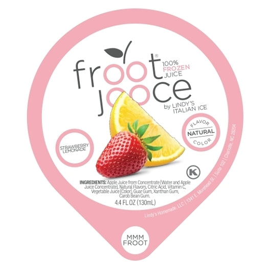 Froot Jooce Frozen Strawberry Lemonade Juice Cup, 90 x 4.4 fl oz Case - Frozen Fruit - image 2