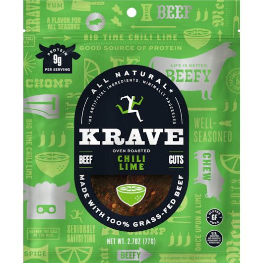 Krave Gourmet Chili Lime Beef Cuts, 8 x 2.7 oz Case - DOT product image 7
