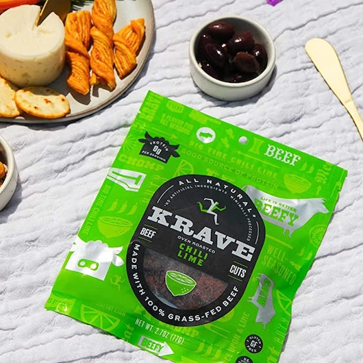 Krave Gourmet Chili Lime Beef Cuts, 8 x 2.7 oz Case - DOT product image 5