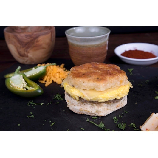 Grand Prairie Individually Wrapped Spicy Sausage, Egg and Cheese Jalapeno Biscuit, 24 x 1 each Case - DOT product image 3