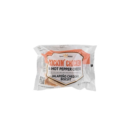Grand Prairie Individually Wrapped Kickin' Chicken & Pepper Jack Cheese on Jalapeno Cheddar Biscuit Sandwich, 12 x 1