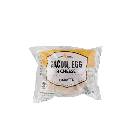 Grand Prairie Bacon, Egg & Cheese on Ciabatta, 24 x 1 each Case - Prepared Foods
