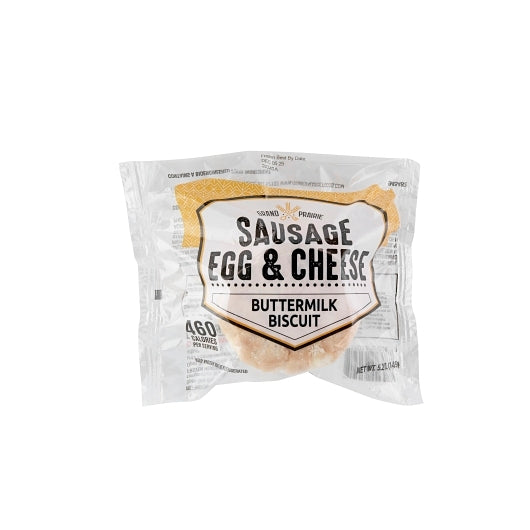 Grand Prairie Sausage on a & Cheese Buttermilk Biscuit, 24 x 1 each Case - Prepared Foods
