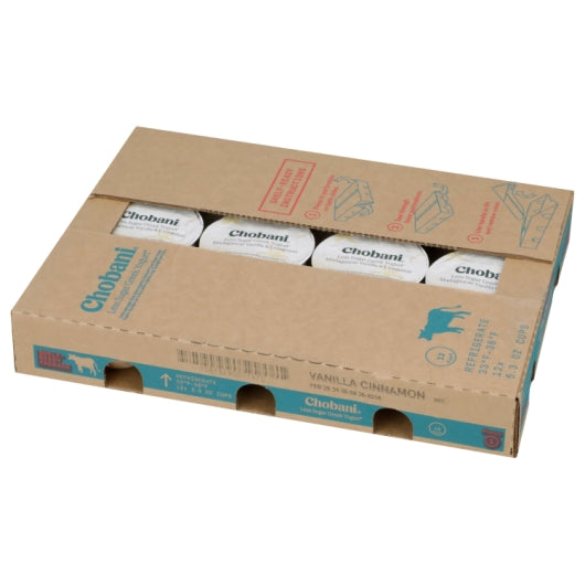 Chobani Less Sugar Vanilla & Cinnamon Greek Yogurt, 12 x 5.3 oz Case - DOT product image 7
