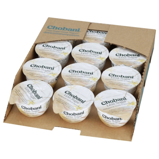 Chobani Less Sugar Vanilla & Cinnamon Greek Yogurt, 12 x 5.3 oz Case - DOT product image 5