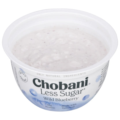 Chobani Less Sugar Wild Blueberry Greek Yogurt, 12 x 5.3 oz Case - DOT product image 3