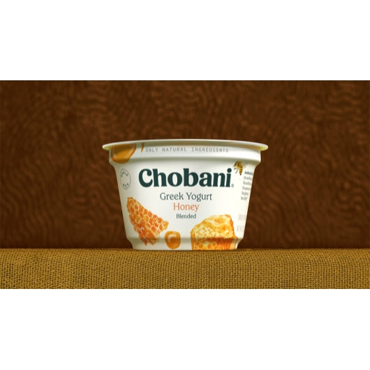 Chobani Honey & Cream Blended Greek Yogurt, 12 x 5.3 oz Case - DOT product image 3