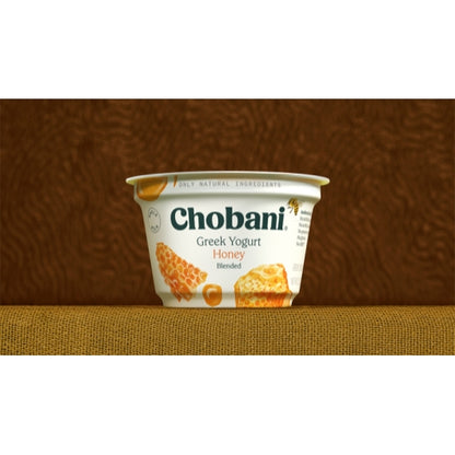 Chobani Honey & Cream Blended Greek Yogurt, 12 x 5.3 oz Case - DOT product image 3