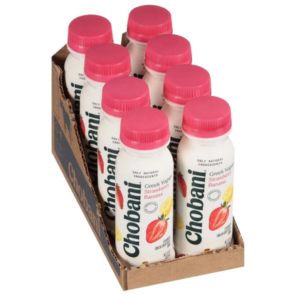 Chobani Strawberry Banana Drinkable Greek Yogurt, 8 x 7 fl oz Case - DOT product image 5