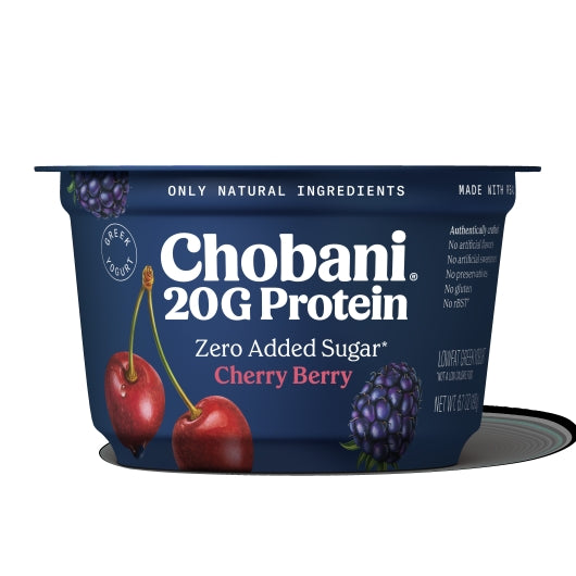 Chobani Protein Cherry Berry Yogurt, 12 x 6.7 oz Case - Cheese & Dairy