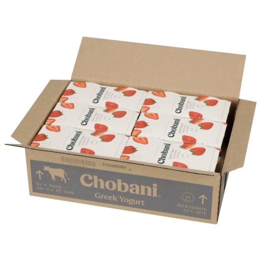 Chobani Non Fat Strawberry Greek Yogurt, 6 x 21.2 oz Case - DOT product image 3