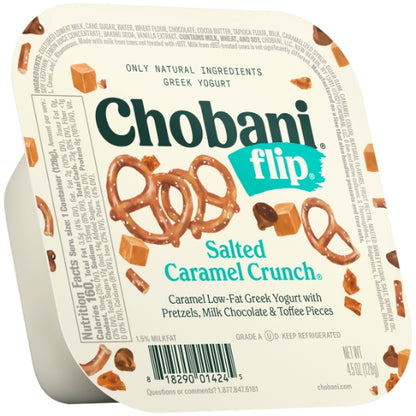Chobani Low Fat Salted Caramel Crunch Flip Greek Yogurt, 12 x 4.5 oz Case - DOT product image 2