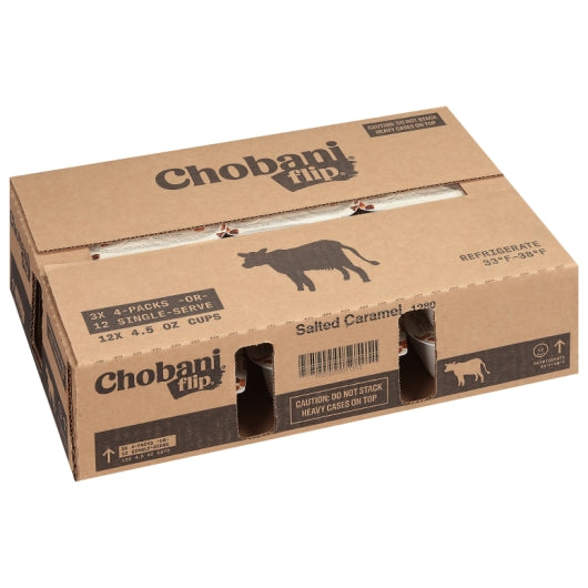 Chobani Low Fat Salted Caramel Crunch Flip Greek Yogurt, 12 x 4.5 oz Case - DOT product image 6